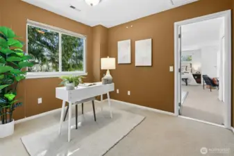 Bedroom on Upper Level (staged as an office)