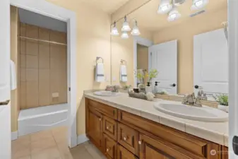 Second Bathroom, Double Sink & Private Shower/Toilet Room