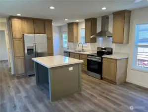 Kitchen with island.