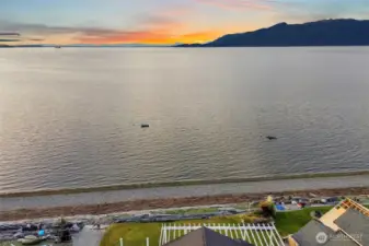 Views of Samish Bay and the Islands. Walk for miles on the stunning beach