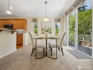 Dining area can accommodate 8-10 guests, plus room at the counter if needed! Wonderful entertaining space...
