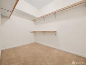King sized closet... means you don't have to downsize!