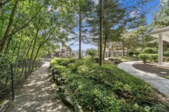 Beautifully landscaped walk ways throughout the property.