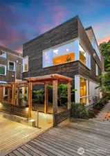 Connected and convenient. A private boardwalk leads directly from your front door to the secure, controlled-access garage—blending beauty and practicality in everyday arrival and departure.