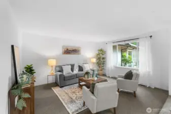 One of two living rooms