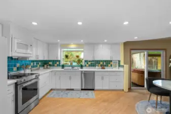 Kitchen with all updated countertops and cabinetry