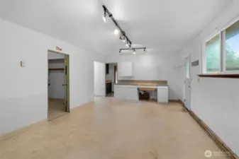 Finished garage/bonus room/additional living area