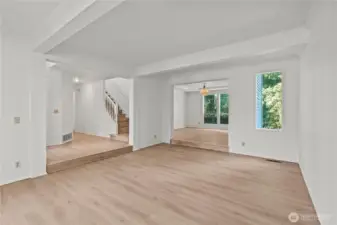 From living room to dining room