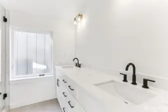 Primary Ensuite bath with large shower