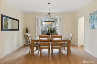 Dining area with easy access to kitchen.