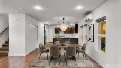 Virtually staged dinning