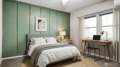 Virtually staged bedroom 2