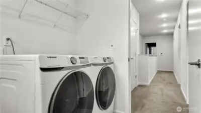 Laundry room on the upper floor