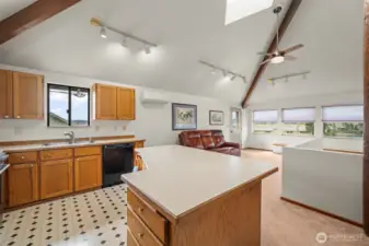 Amazing vaulted ceilings and spacious upstairs living area with tons of natural light