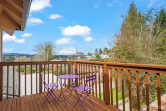 Balcony off of the primary suite