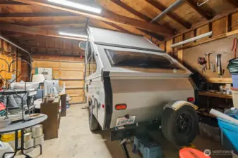 Two car garage, plenty of room for a camper!