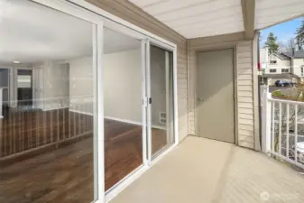 Private Deck with Storage Closet