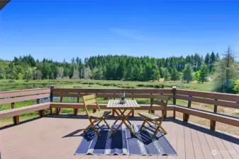 Let your day wind down outside on this huge deck, listening to the relaxing sounds of nature. Or maybe wake up to the sunrise and your favorite cup of coffee...it's all here.