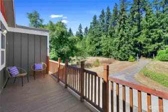 Your own private sitting area off this room - looks out at the trees, so peaceful and serene.