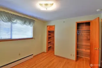 Bedroom with two closets