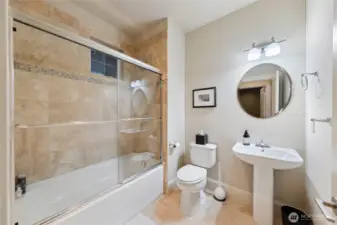 Lower level full bath.