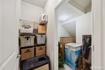 Lower level storage room.