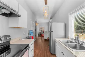 Detached garage kitchen