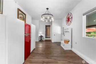 Side entrance looking toward kitchen hall entry