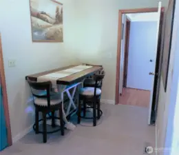 Kitchen and front door hallway
