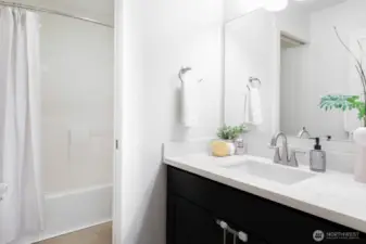 Full bathroom on the second level.