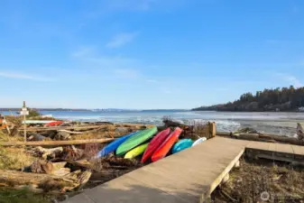 Public beach access at Manitou Beach.