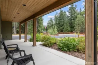 What a perfect front porch for sipping coffee early in the morning.