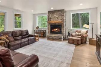 Looking from the kitchen to the living room.