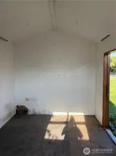 Storage shed.