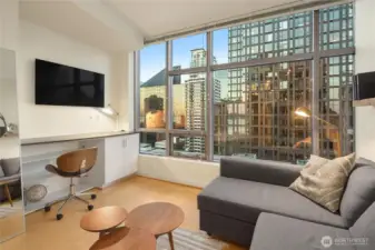 Northern views from the sofa, you can see all the way to Queen Anne
