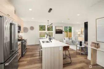 Beautiful kitchen with large island