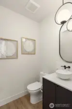 Powder bath on main level