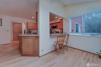 sunroom connection corner to kitchen