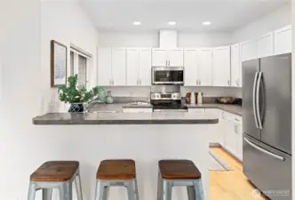 Informal breakfast bar.