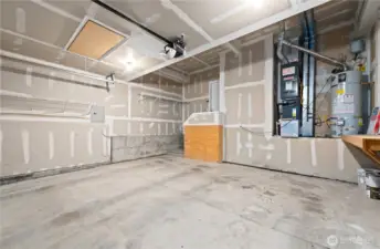 Two car garage with direct access to home.