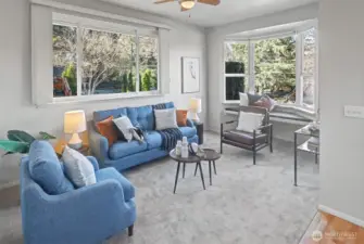 Huge windows invite lots of sun into this home.