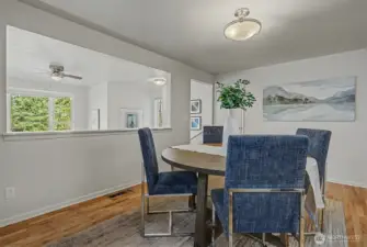 Newly refinished hardwood floors.