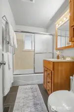 This is the full bathroom on the main level.