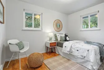 Bedroom two on the main level.