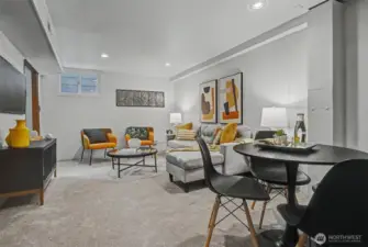 New carpet and fresh paint.