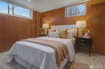 Bedroom three is on the lower level and could be used as an office.