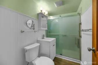 One full size bathroom