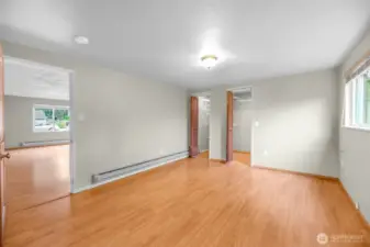 Primary bedroom with two closets