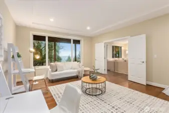 Lower media/ rec room