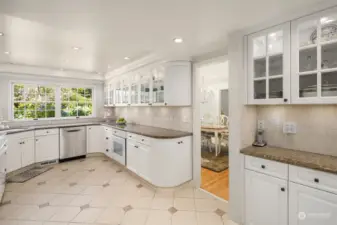 Spacious kitchen with abundant cabinetry.